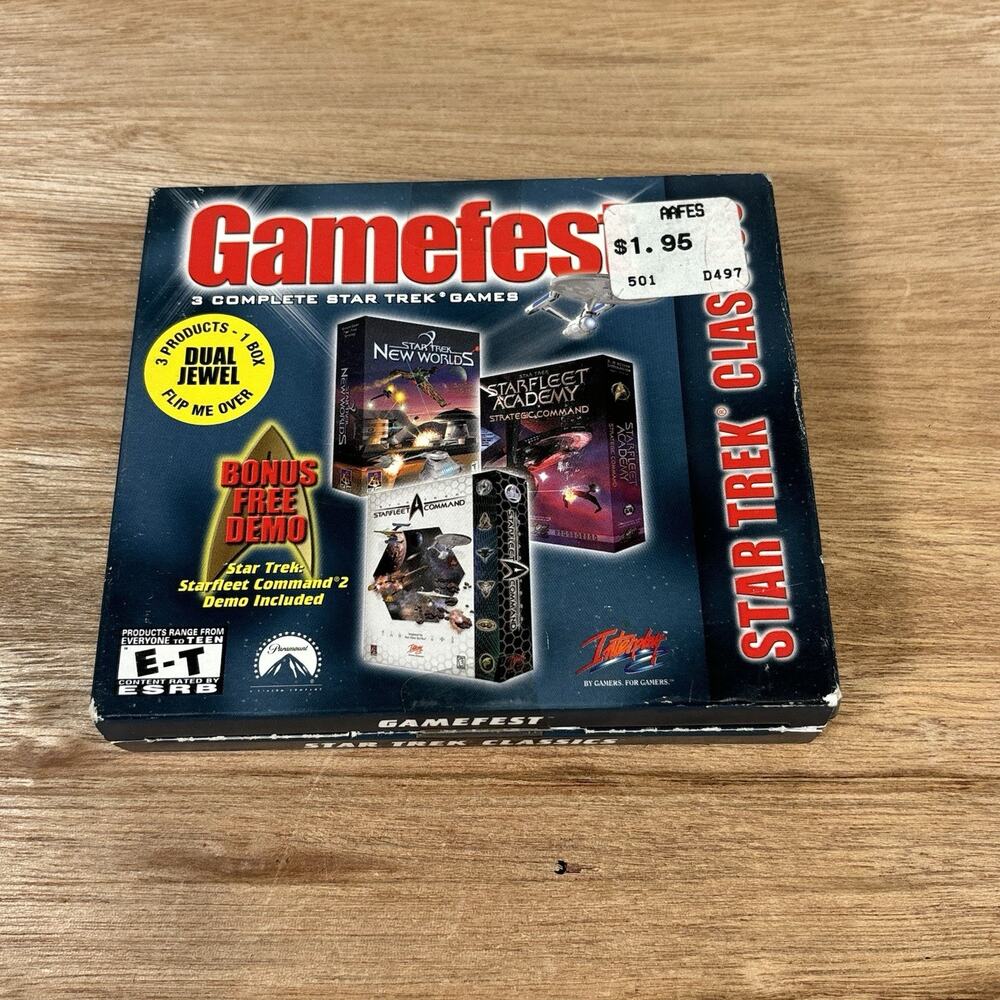Gamefest Star Trek Classics PC 3 Game Set Starfleet Academy Command New Worlds